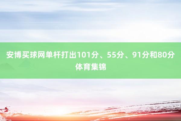 安博买球网单杆打出101分、55分、91分和80分体育集锦